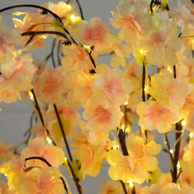 Image showing  5 ft. Pre-Lit Artificial Cascading Cherry Blossom Tree with 320 Warm White LED Lights