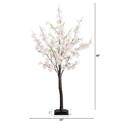 Image showing  4 ft. Pre-Lit Artificial Cherry Blossom Tree with 210 Warm White LED Lights