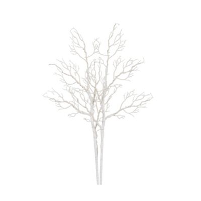 Nearly Natural 35 in. Pre-Lit Artificial White Birch Branches with 80 Warm White LED Lights, 2 pc.