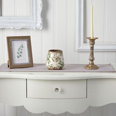 Image showing  5.5 in. Tuscan Ceramic Green Scroll Planter