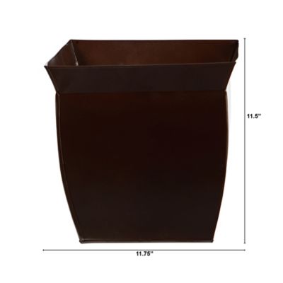 Image showing  Fluted Metal Square Planter