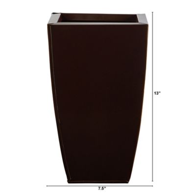 Image showing  Tapered Square Metal Planter, 13 in.