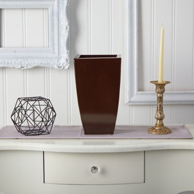 Image showing  Tapered Square Metal Planter, 13 in.