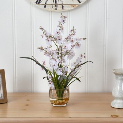 Image showing  7 in. Artificial Dancing Lady Orchid Liquid Illusion Silk Flower Arrangement