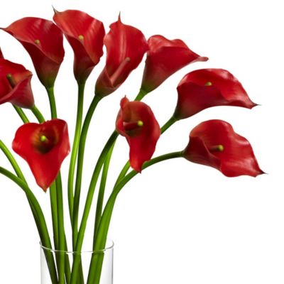 Image showing  20 in. Artificial Mini Calla Lily Silk Flower Arrangement