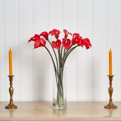 Image showing  20 in. Artificial Mini Calla Lily Silk Flower Arrangement