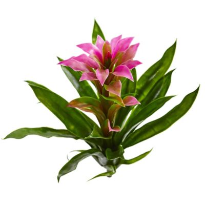 Image showing  15 in. Artificial Bromeliad Flower, 4 pc.