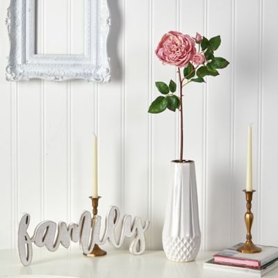 Image showing  22 in. Artificial Rose Flower, 6 pc., Purple, 2305-S6-LV