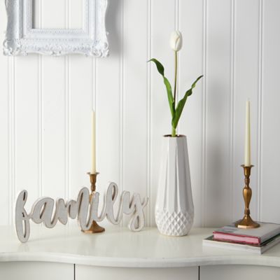 Image showing  23 in. Artificial White Dutch Tulip Flower, 12 pc.