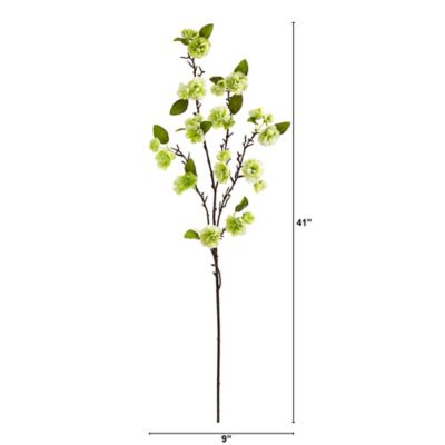 Image showing  41 in. Artificial Cherry Blossom Flower, 3 pc., Green