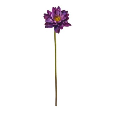Nearly Natural Artificial 28 in. Lotus Flowers, Purple, 4 pc.