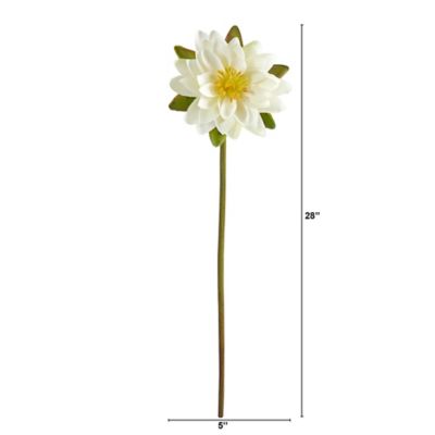 Image showing  Artificial 28 in. Lotus Flowers, White, 4 pc.