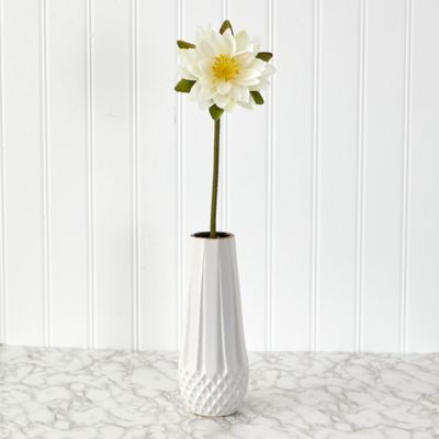 Image showing  Artificial 28 in. Lotus Flowers, White, 4 pc.