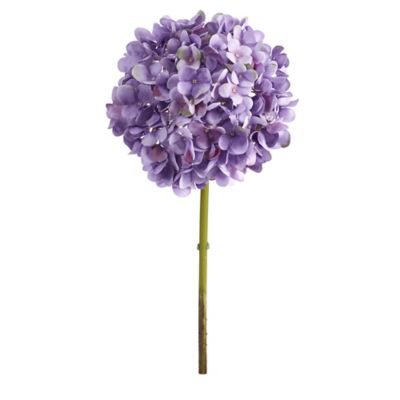 Nearly Natural 19 in. Artificial Hydrangea Flower, 3 pc., Purple, 2359-S3-PULV