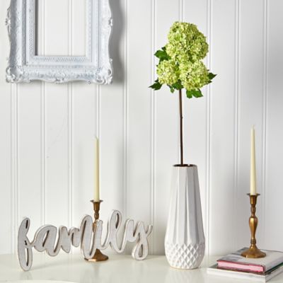 Image showing  33 in. Artificial Snowball Hydrangea Flower, 2 pc., Green