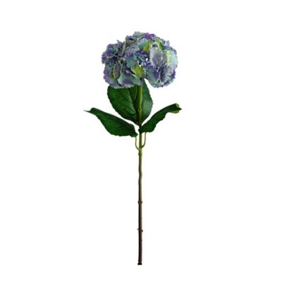 Nearly Natural 30 in. Artificial Hydrangea Flower Stems, 3 pc., Blue