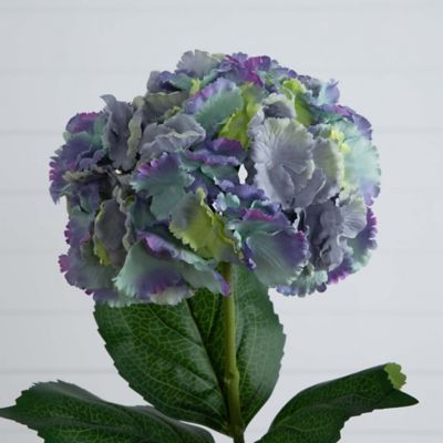 Image showing  30 in. Artificial Hydrangea Flower Stems, 3 pc., Blue