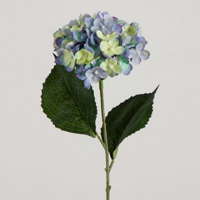 Image showing 8 th Nearly Natural 20 in. Artificial Hydrangea Flower Stems, 3 pc., Blue