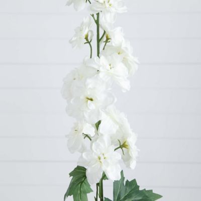 Image showing  39 in. Artificial Delphinium Flower Stems, 3 pc., White