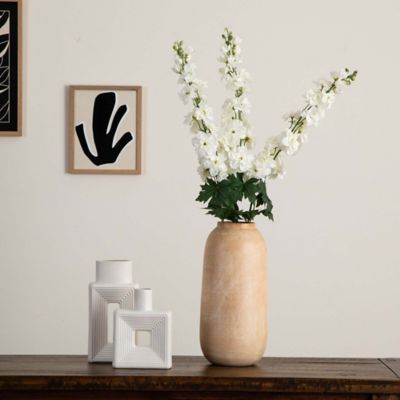 Image showing 5 th Nearly Natural 39 in. Artificial Delphinium Flower Stems, 3 pc., White