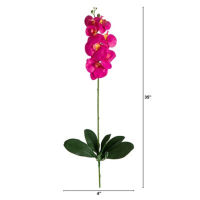 Image showing  35 in. Artificial Orchid Flower Stems, 3 pc., Pink