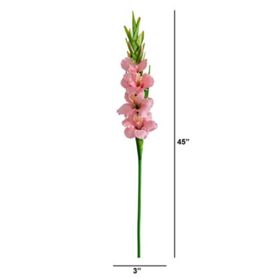 Image showing  45 in. Artificial Gladiolus Flower Stems, 3 pc., Pink