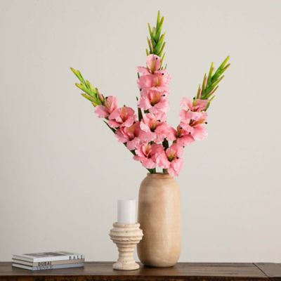 Image showing  45 in. Artificial Gladiolus Flower Stems, 3 pc., Pink