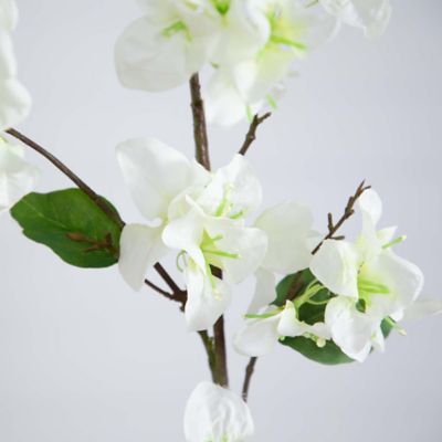 Image showing  47 in. Artificial Slim Bougainvillea Flower Stems, 3 pc., White