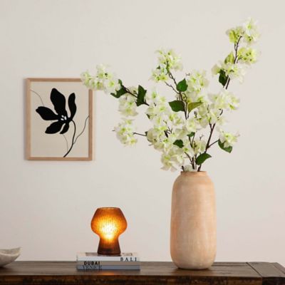 Image showing  47 in. Artificial Slim Bougainvillea Flower Stems, 3 pc., White