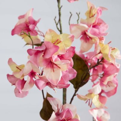 Image showing  47 in. Artificial Slim Bougainvillea Flower Stems, 3 pc., Pink