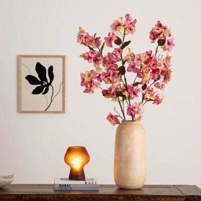 Image showing  47 in. Artificial Slim Bougainvillea Flower Stems, 3 pc., Pink