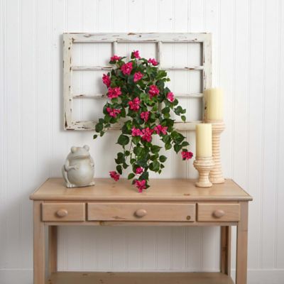 Image showing  37 in. Artificial Bougainvillea Hanging Plant, 2 pc.