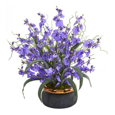 Nearly Natural 19 in. Artificial Dancing Lady Arrangement in Vase