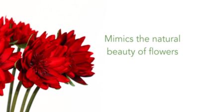 Image showing  30 in. Artificial Lotus Arrangement in Cylinder Vase, Red