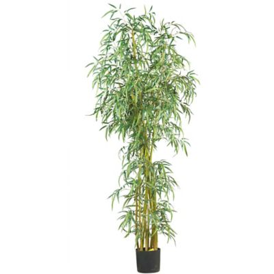 Nearly Natural 8 in. Artificial Fancy Style Slim Bamboo Tree, 2,275 Leaves, Green