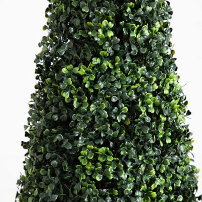 Image showing  6 ft. Artificial Boxwood Topiary Cone Tree, UV Resistant, Indoor/Outdoor