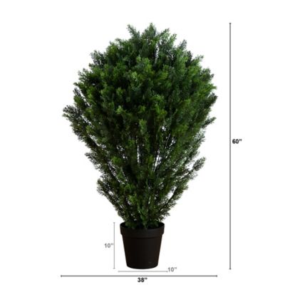 Image showing  5 ft. Artificial Cedar Bush, UV Resistant, Indoor/Outdoor