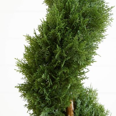 Image showing  Artificial 6 ft. Cedar Spiral Silk Tree, Indoor/Outdoor