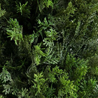 Image showing  5 ft. Artificial Cedar Tree in Decorative White Planter, UV Resistant, Indoor/Outdoor