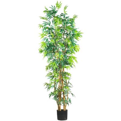 Image showing  7 ft. Artificial Curved Bamboo Silk Tree