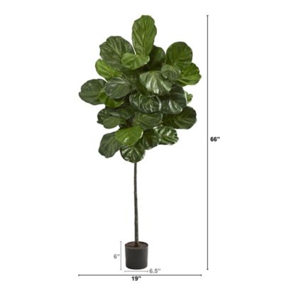 Image showing  66 in. Artificial Fiddle Leaf Tree