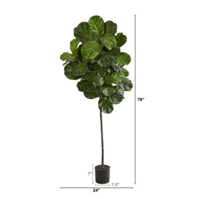 Image showing  78 in. Artificial Fiddle Leaf Tree