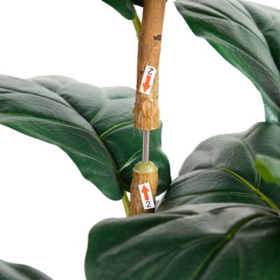 Image showing  5 ft. Artificial Fiddle Leaf Tree in Decorative White Planter