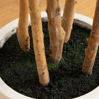 Image showing  7 ft. Artificial Fiddle Leaf Tree in Decorative White Planter