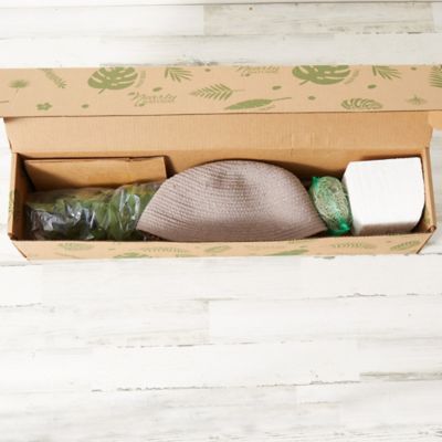 Image showing  3 ft. Artificial Fiddle Leaf Fig Tree with Handmade Cotton & Jute Woven Basket DIY Kit, Green, P1907-NT