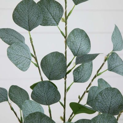 Image showing  2 ft. Pre-Lit Artificial Eucalyptus Tree