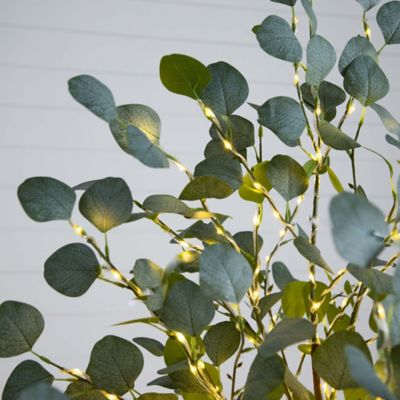 Image showing  6 ft. Pre-Lit Artificial Eucalyptus Tree