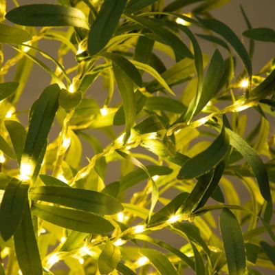 Image showing  6 ft. Pre-Lit Artificial Olive Tree with Warm White LED Lights