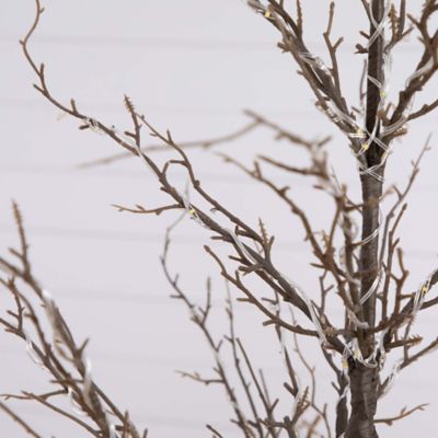 Image showing  5 ft. Pre-Lit Artificial Twig Tree with Warm White LED Lights