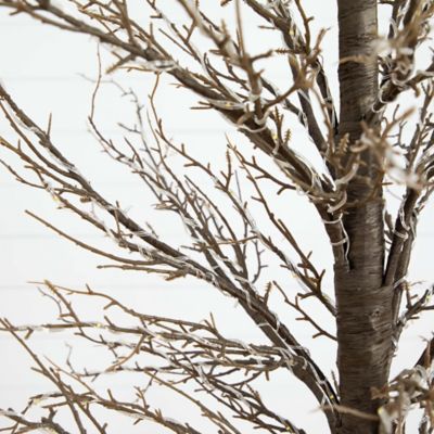 Image showing  6 ft. Pre-Lit Artificial Twig Tree with Warm White LED Lights